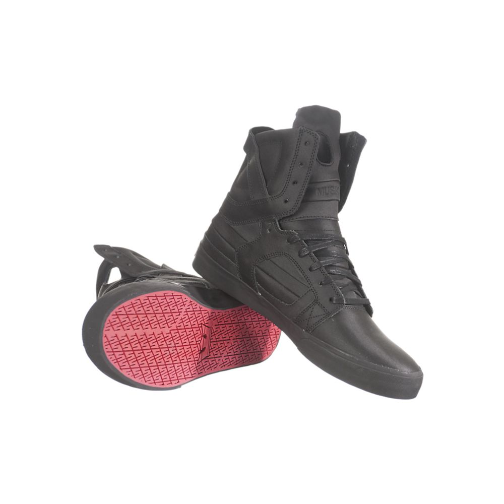 Baskets Montantes Supra SkyTop II Noir Black/Satin Homme | JDP-96637748